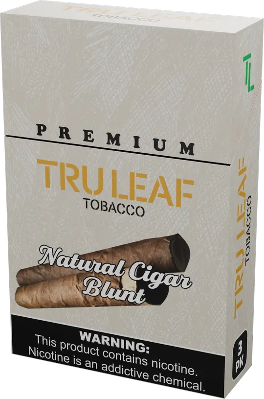 Tru Leaf Natural Cigar Blunt, three per pack