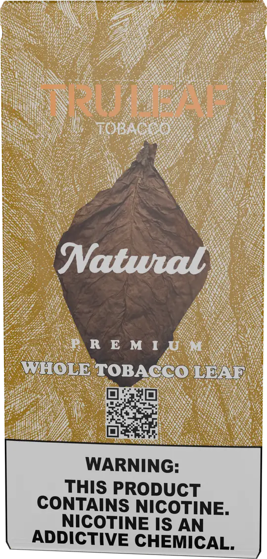 Tru Leaf Natural whole tobacco leaf, golden pack
