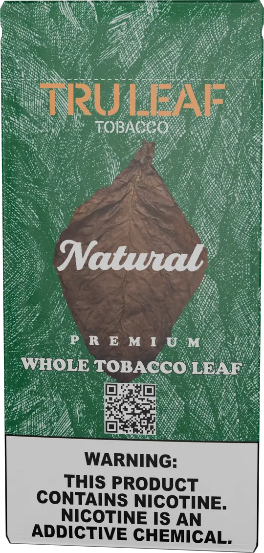 Tru Leaf Natural whole tobacco leaf, green pack
